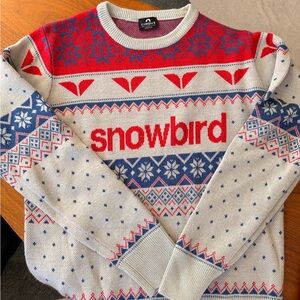 Snowbird Fair Isle Crewneck Ski Sweater, Unisex Medium
